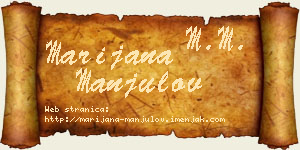 Marijana Manjulov vizit kartica